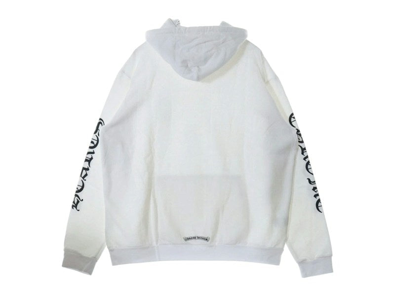 Chrome Hearts Vertical Logo Hoodie White