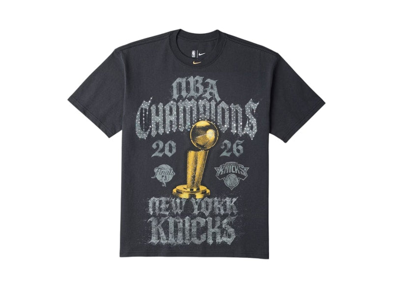 Nike New York Knicks 2026 NBA Finals Champions Authentic On Court T-shirt Grey