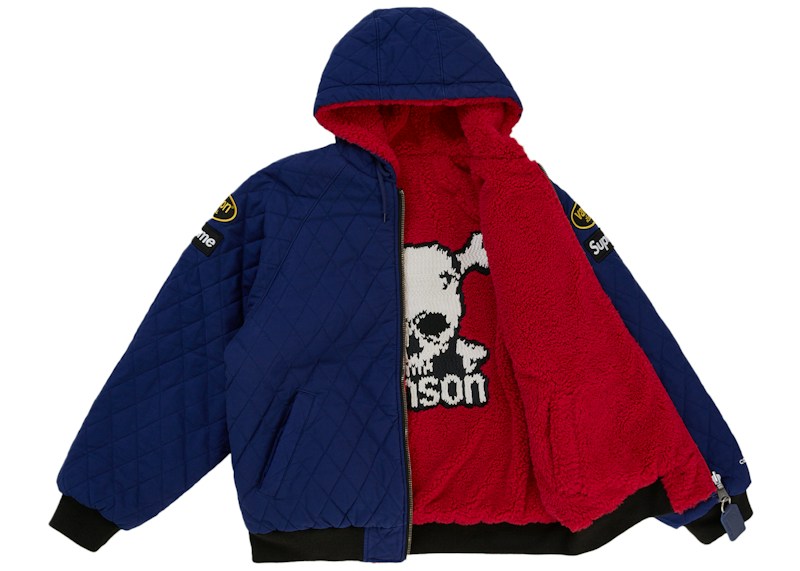 Supreme Vanson Leathers Reversible Quilted Hooded Jacket